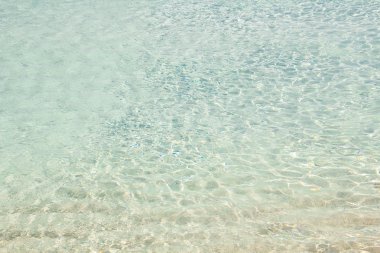 Beyaz kumlu plaj La Cinta, Sardunya, İtalya