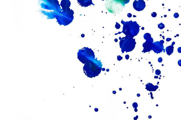 Κοβάλτιο μπλε ακουαρέλα φόντο απομονωμένα σε λευκό. Ακουαρέλα μπλε φόντο. Τσαπατσούλης εγκεφαλικά επεισόδια, και σταγόνες. χώρο αντίγραφο — Φωτογραφία Αρχείου