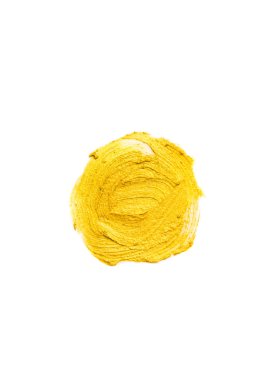 Altın suluboya doku boya leke soyut resim. Sen şaşırtıcı tasarım projesi parlayan fırça darbesi. Parlayan fırça arka plan. izole