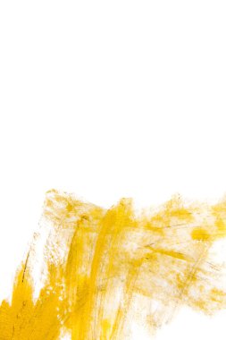 Altın suluboya doku boya leke soyut resim. Sen şaşırtıcı tasarım projesi parlayan fırça darbesi. Parlayan fırça arka plan. izole