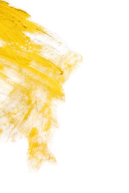 Altın suluboya doku boya leke soyut resim. Sen şaşırtıcı tasarım projesi parlayan fırça darbesi. Parlayan fırça arka plan. izole