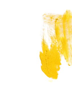 Altın suluboya doku boya leke soyut resim. Sen şaşırtıcı tasarım projesi parlayan fırça darbesi. arka plan. izole