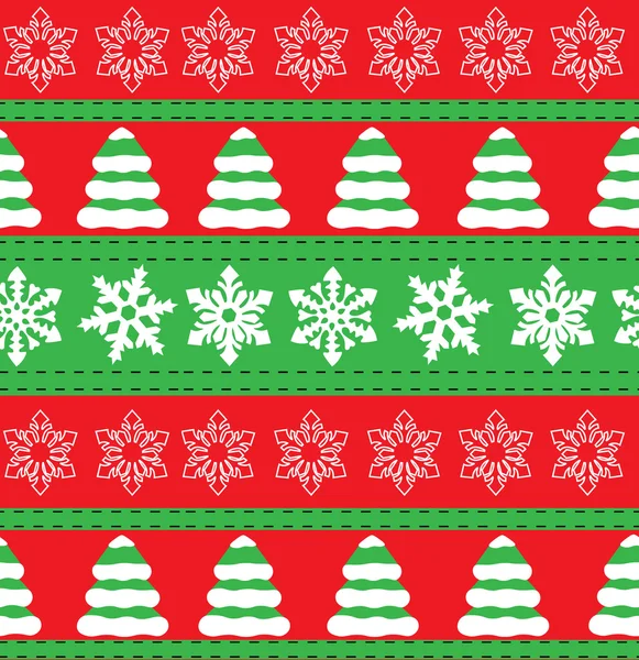 God jul och gott nytt år vintern semester bakgrunder. Samling av sömlösa mönster med röda och vita färger. Vektorillustration. — Stock vektor