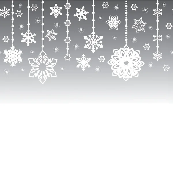 Абстрактный дизайн рождественских украшений, рождественские украшения. бесшовная болтовня. Векторный набор. Элегантный новогодний фон. Зимний праздничный фон из снежинки с пустым местом для текста — стоковый вектор