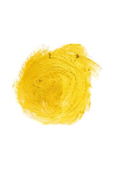 Altın suluboya doku boya leke soyut resim. Sen şaşırtıcı tasarım projesi parlayan fırça darbesi. arka plan. izole