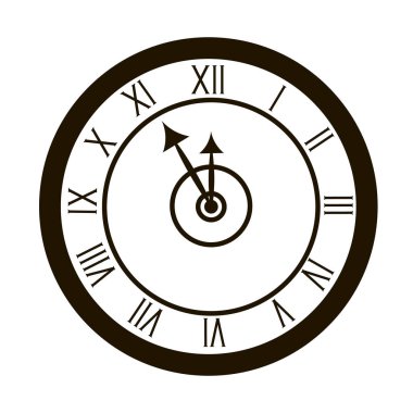 Saatler yüz çevir izle alarm vektör çizim. Saat yüz simgesi beyaz arka plan izole. Saatler, izle siluet. Eski, retro, modern ve moda saatler. Zaman araçları simgeler, alarm, kutsal kişilerin resmi izlemek