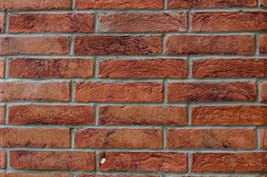 Eski kırmızı tuğla duvar, kapat