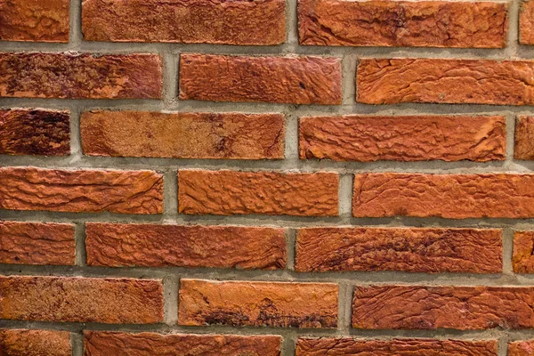 Patrón creado por ladrillos de arcilla cocida llegar togheter para construir una pared — Foto de Stock