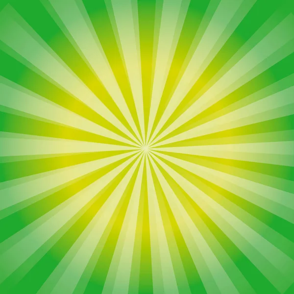 Fond brillant de rayon de soleil. Sunburst Pattern. vert rayons fond d'été. fond de rayons de soleil. populaire ray star rafale fond de télévision vintage. Illustration vectorielle . — Image vectorielle