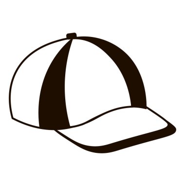 Beyzbol şapkası ikonu. düz vektör çizimi beyaz arkaplanda izole edildi