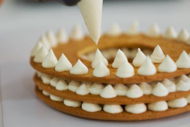 Şef kremalı pasta çanta dekorasyon