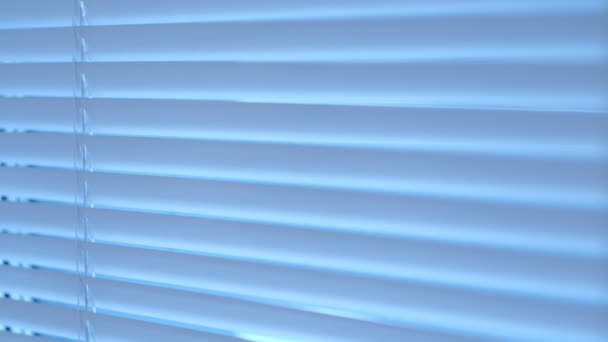 Female hand open blinds window close up — Stock Footage Female hand open blinds window close up Royalty Free Stock Video