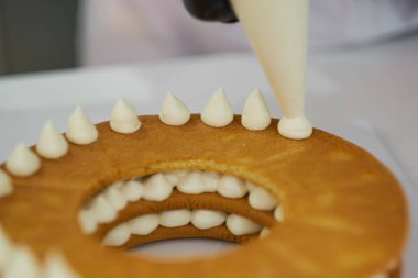 Şef kremalı pasta çanta dekorasyon