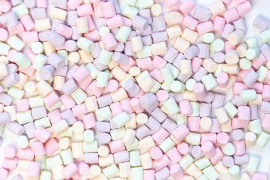 Pastel Şekerleme Şekerleme Üst Görünümü Bazı Soluk Beyaz Masa Dağılmış