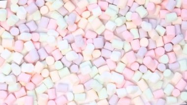 Pastel Şekerleme Şekerleme Üst Görünümü Bazı Soluk Beyaz Masa Dağılmış