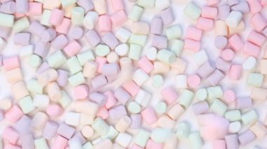 Pastel Şekerleme Şekerleme Üst Görünümü Bazı Soluk Beyaz Masa Dağılmış