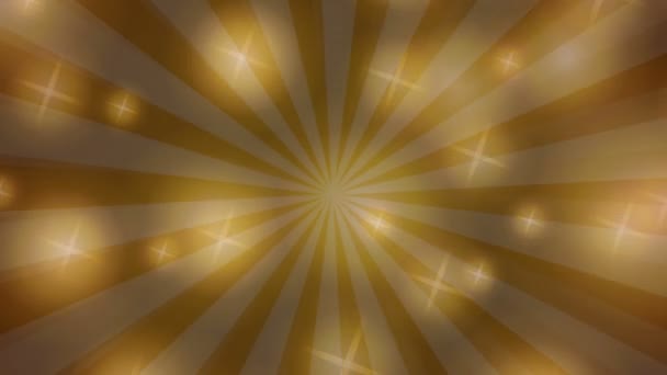 animation de fond géométrique abstrait. étoiles dorées brillent et les rayons jaunes se croisent 