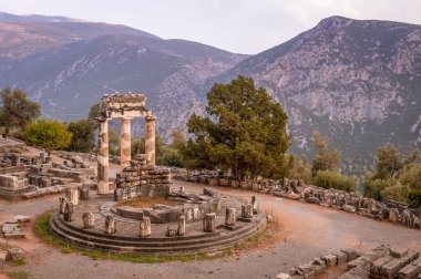 The Delphic Tholos, Delphi, Greece  clipart