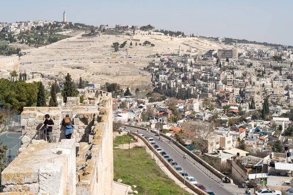 Blick auf die Altstadt von jerusalem Stockbild