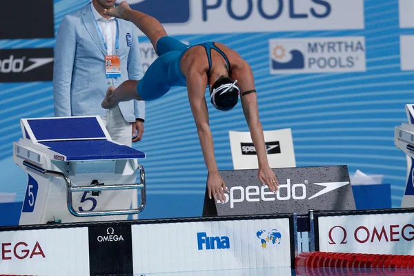 游泳选手费德里卡佩莱格里尼 图库照片