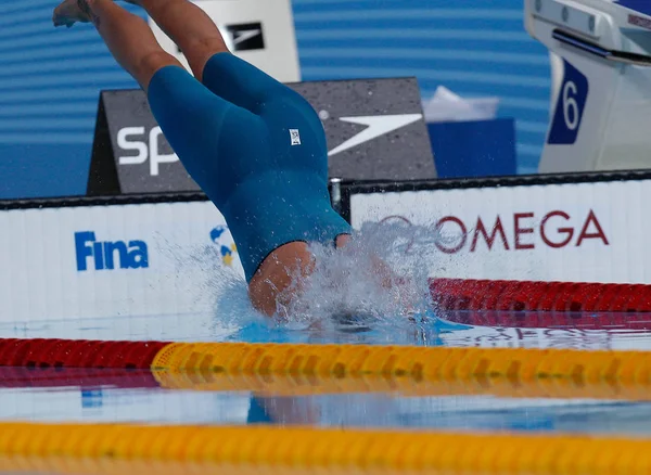 游泳选手费德里卡佩莱格里尼 免版税图库图片