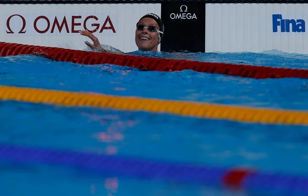 游泳选手费德里卡佩莱格里尼 免版税图库照片