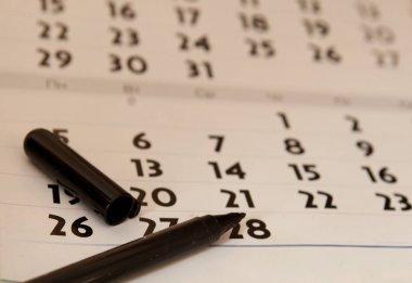 Takvim arka plan üzerinde Pazar