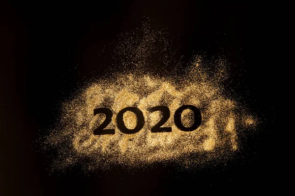 新年のご挨拶2020年。数2と0の創造的なコラージュma — ストック写真