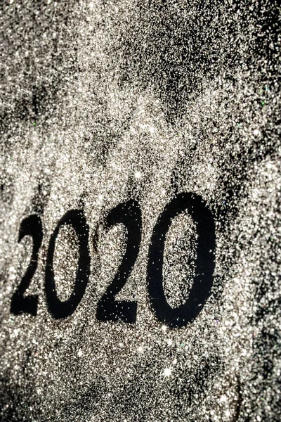 新年のご挨拶2020年。数2と0の創造的なコラージュma — ストック写真