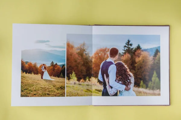 Lujo de cuero blanco boda álbum de fotos y libro de fotos —  Fotos de Stock