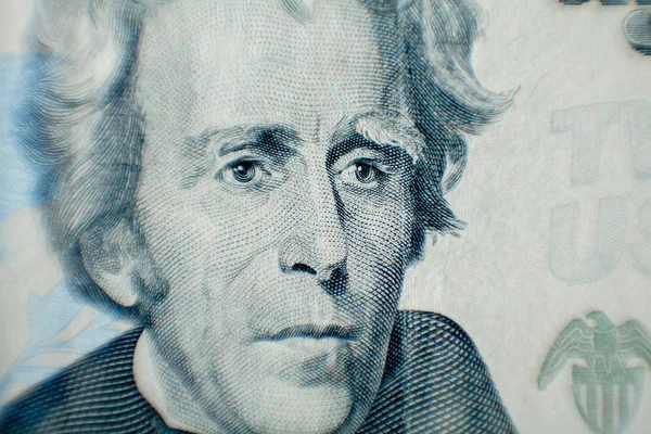 Andrew Jackson como se muestra en el billete de 20 dólares —  Fotos de Stock