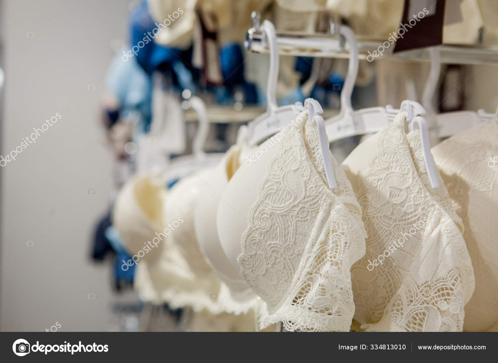 Shop Woman Underwear Clothes, Lingerie On Rack. Retail Shop, Store. Stock  Photo, Picture and Royalty Free Image. Image 126647257.