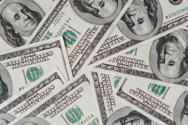 Dağınık Doları banknot soyut kesintisiz olarak arka plan.