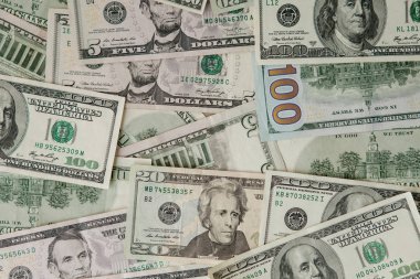 Dağınık Doları banknot soyut kesintisiz olarak arka plan.