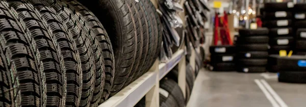 Car Tires Wheels Warehouse Tire Store — Stock Photo, Image