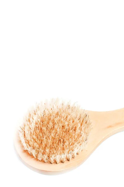 Closeup Cactus Fiber Body Brush Isolated White Background Natural Plastic — Stock Photo, Image