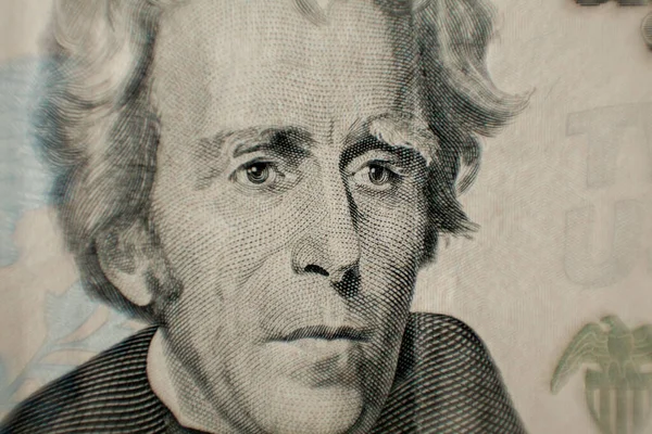 Andrew Jackson Como Retratado Dollar Bill — Fotografia de Stock