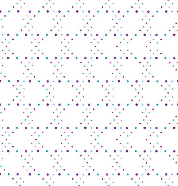 Абстрактная Геометрическая Горошек Точка Бесшовный Векторный Рисунок Цветные Фиолетовые Точки — стоковый вектор