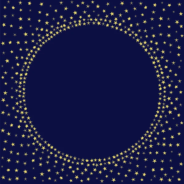 Noche Estrellas Cielo Decoración Tarjeta Vectorial Plantilla Marco Estrellas — Vector de stock