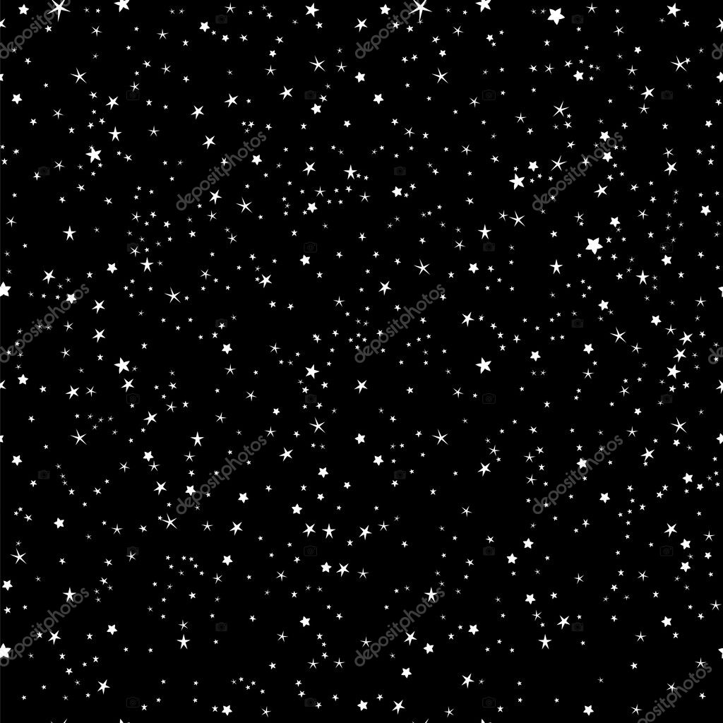 Space Stars Background Night Sky Stars Black White Seamless Vector Stock  Vector Image by ©1Atelier #125779826