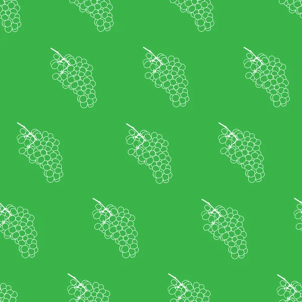 Grön och vit druva sömlösa vektor mönster bakgrund. — Stock vektor