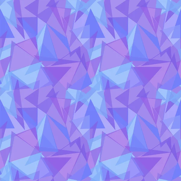 Abstract purple triangular seamless vector pattern background. — Stock Vector