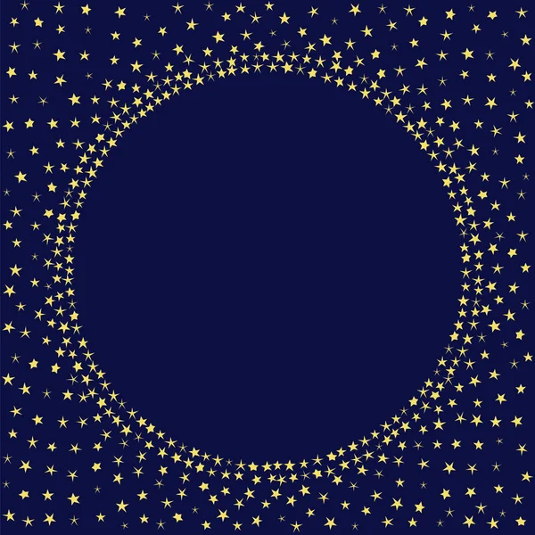 Noche estrellas cielo decoración tarjeta vectorial. Plantilla de marco estrellas . — Vector de stock
