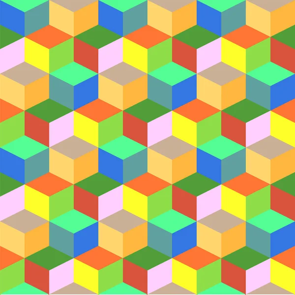 Geometric colorat cub fundal vector . — Vector de stoc