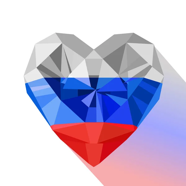 Płaski symbol logo miłość Rosji. — Wektor stockowy