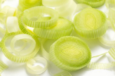 Taze pırasa. Yakın çekim fotoğraf