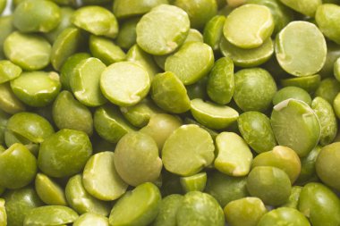 Kurutulmuş yeşil bezelye yakın çekim