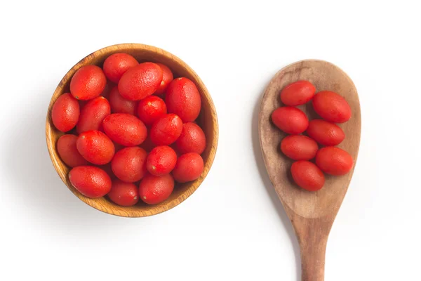 Tomates Cherry en un tazón —  Fotos de Stock