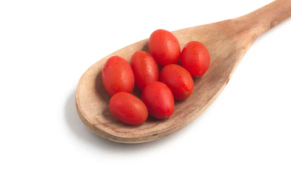 樱桃西红柿成勺 — 图库照片