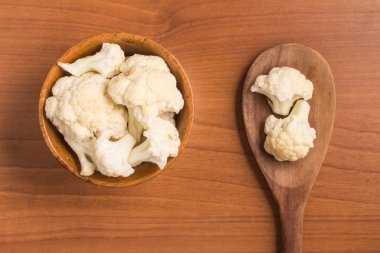 Bir kaşık içine lahana karnabahar